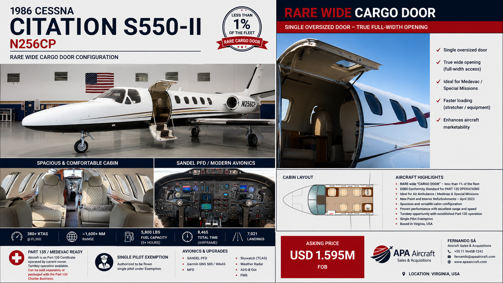 CESSNA CITATION SII S550 1986