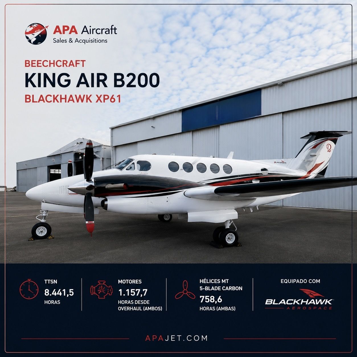 BEECHCRAFT KING AIR B200 BLACKHAWK XP61 1982
