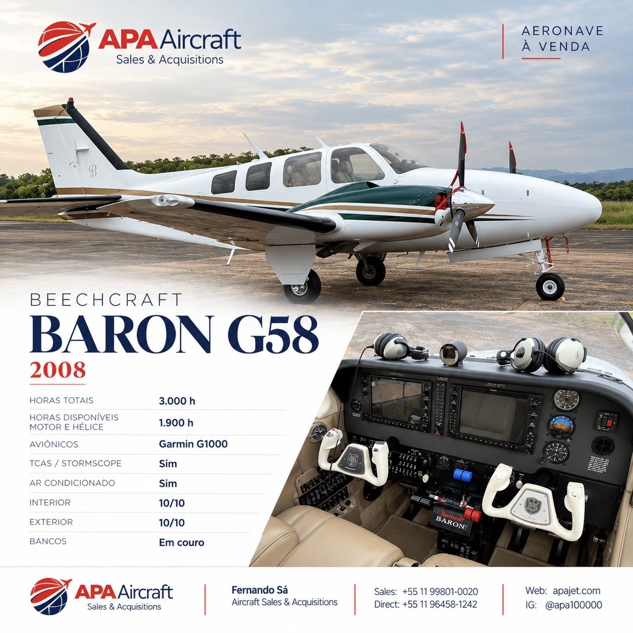 Beechcraft Baron G58 2008, photo 1